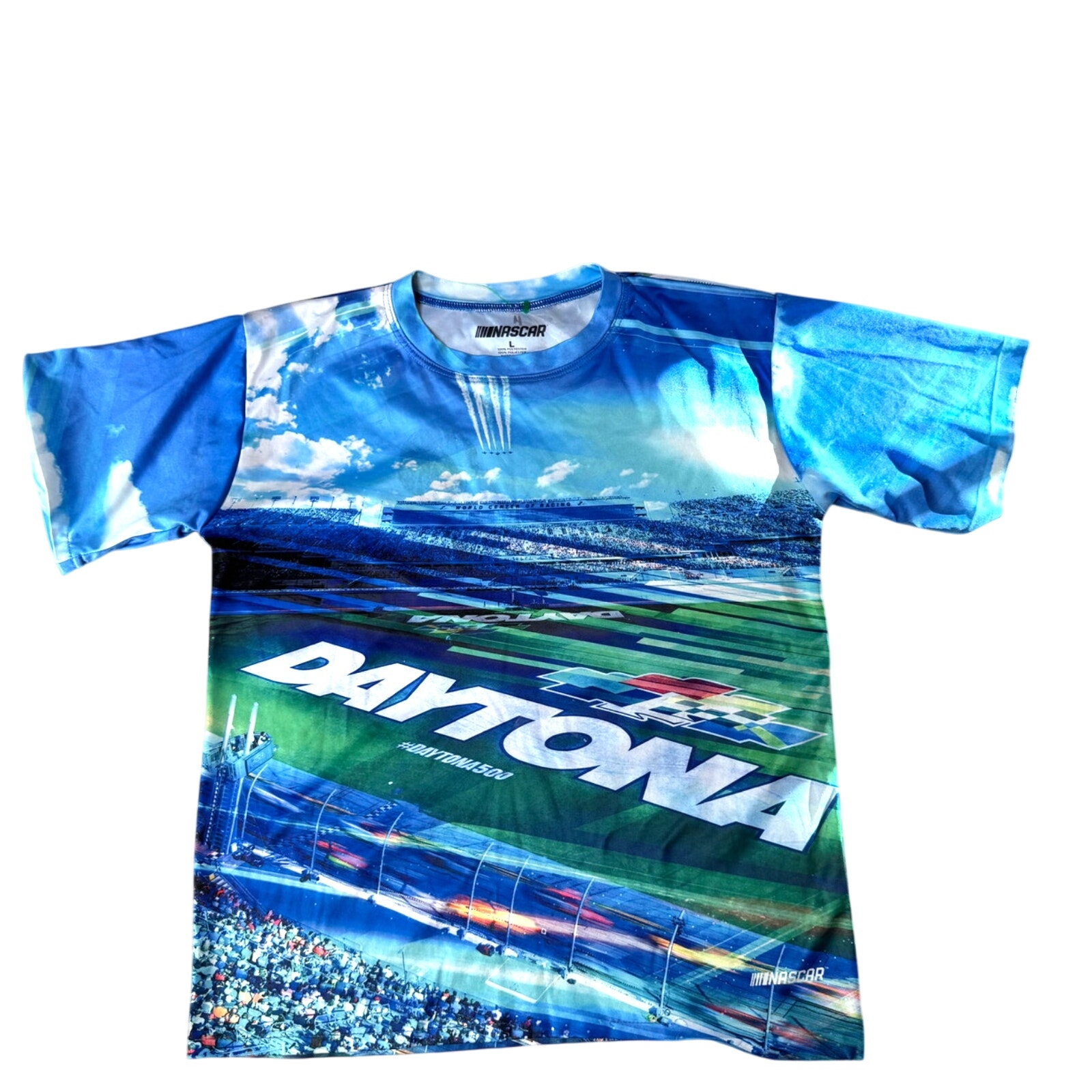 Large Nascar Daytona International Speedway DoubleSided All Over TShirt Boys